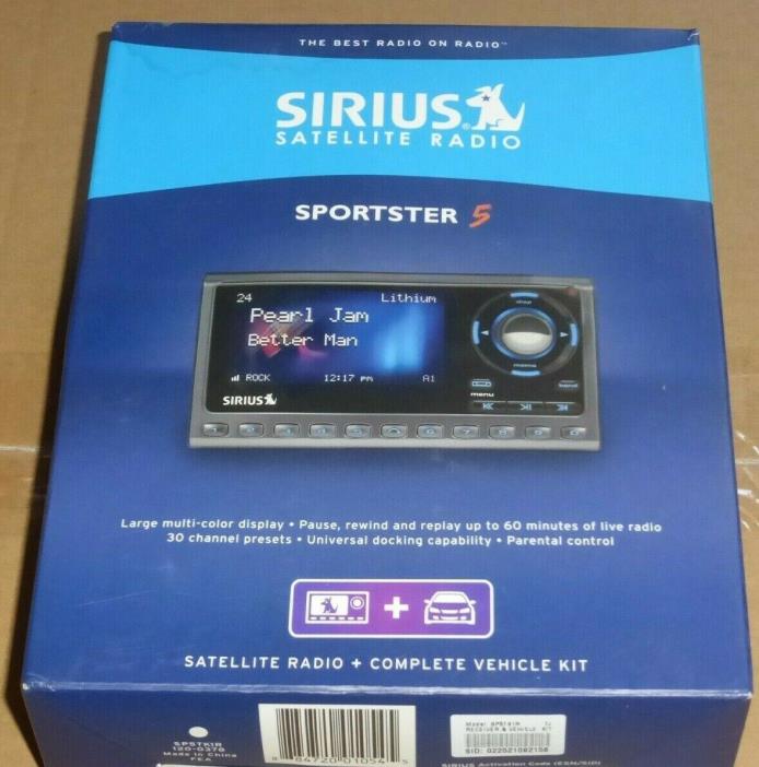 SIRIUS Sportster 5 Satellite Radio Receiver & Vehicle Kit SP5TK1 Brand New