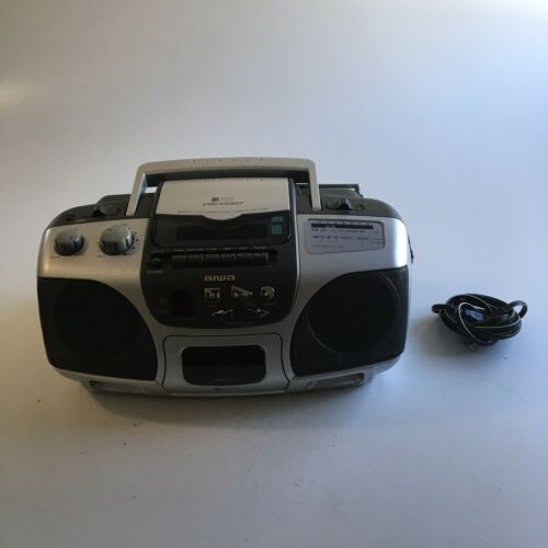 AIWA CSD-ES227 BoomBox CD Cassette Tape AM FM Radio Stereo 1999 Portable