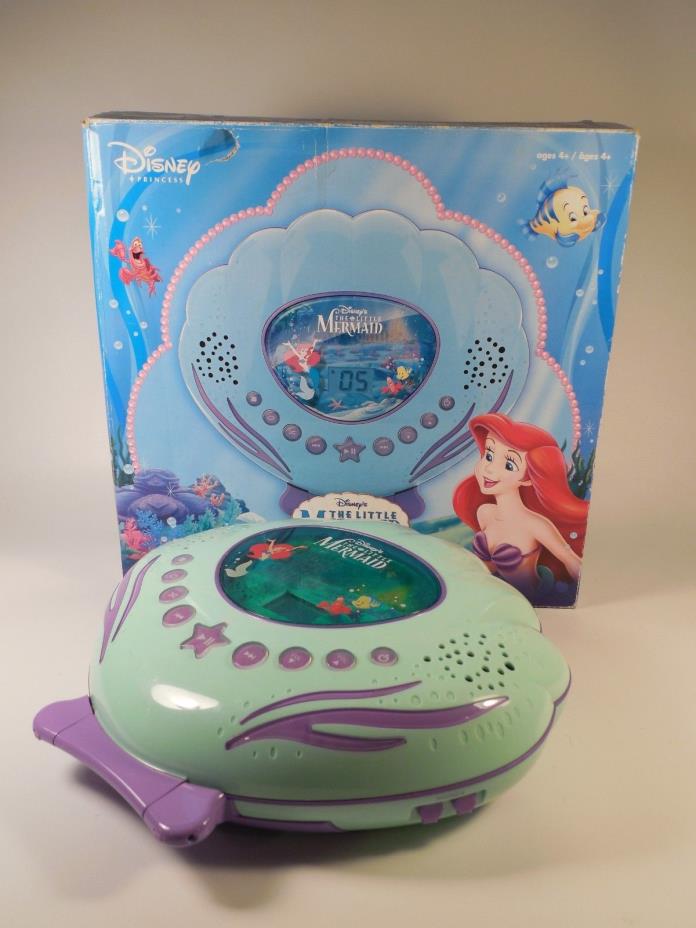 Disney's the Little Mermaid Special Edition CD Boombox Tested & Works w/ Box