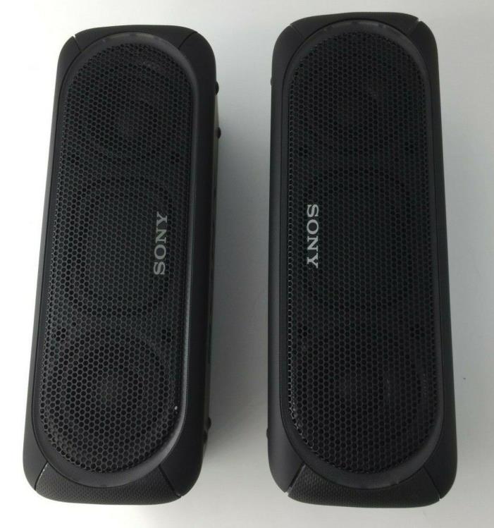 LOT OF 2 SONY SRS-XB30 SPEAKERS (BLACK) - FOR PARTS/REPAIRS-SOLD AS IS