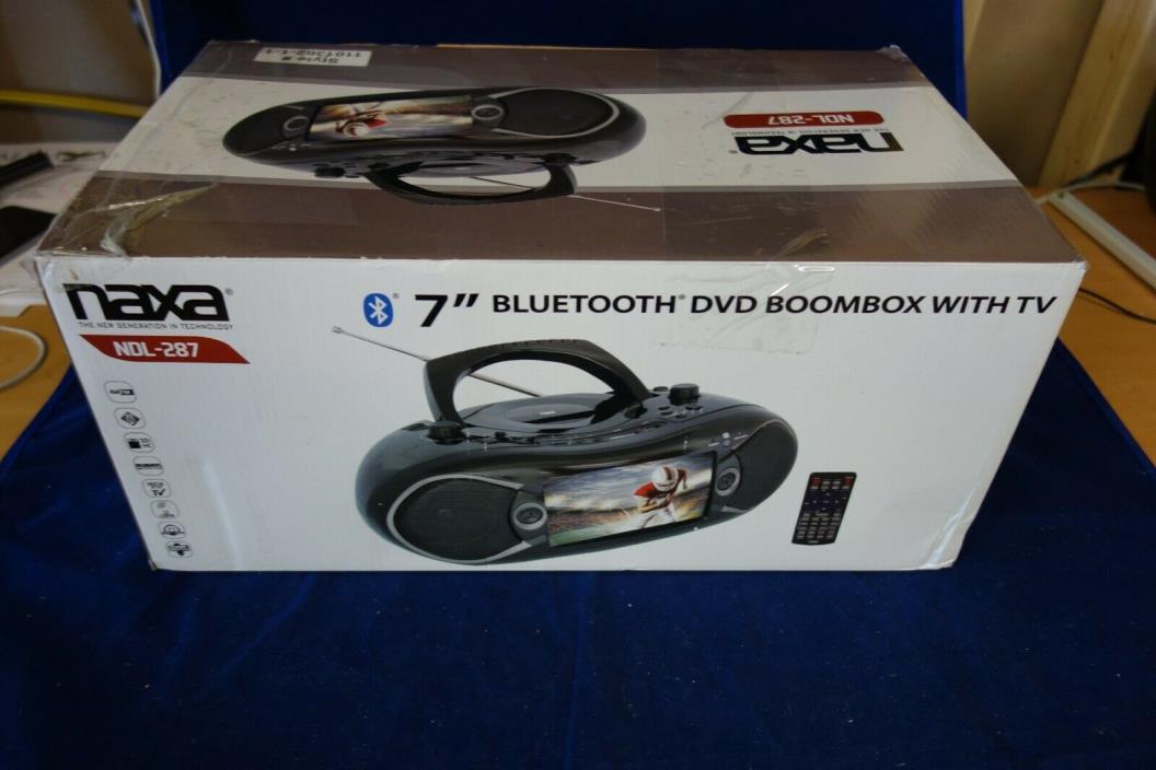 Naxa 7-inch Bluetooth DVD Boombox with TV