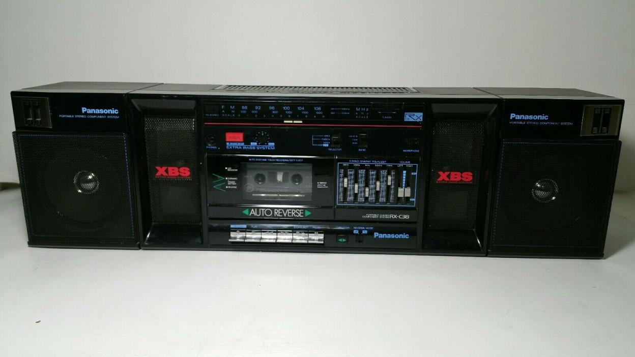 Panasonic RX-C38 Vintage Boombox - Stereo AM FM Radio Cassette