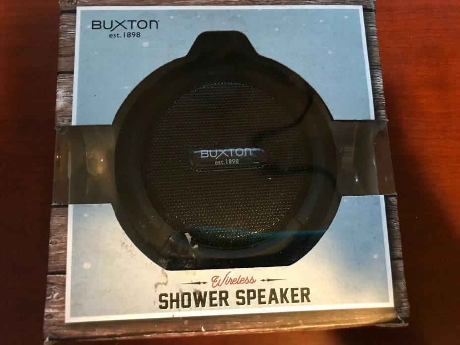 Buxton Bluetooth Wireless Waterproof Shower Speaker Hangable Suction Cup Black