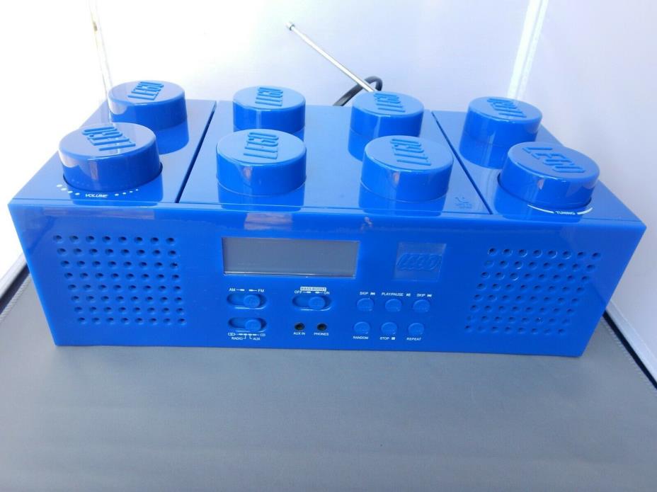 LEGO Blue Brick LG11003 Boombox CD/AM/FM Player Tested W/Free CD