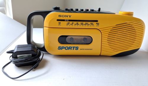 Sony Sports CFM-101 Radio Cassette-Corder Stereo Boombox & Power Adapter