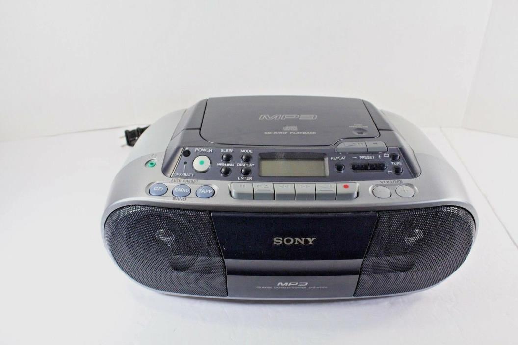 Sony CFD-S03CP MP3 Cassette-corder Boombox CD Player Sony FM/AM Radio