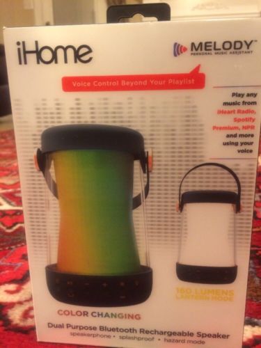 iHome iBT10 Splashproof Color Changing Rechargeable Bluetooth Lantern Speaker -