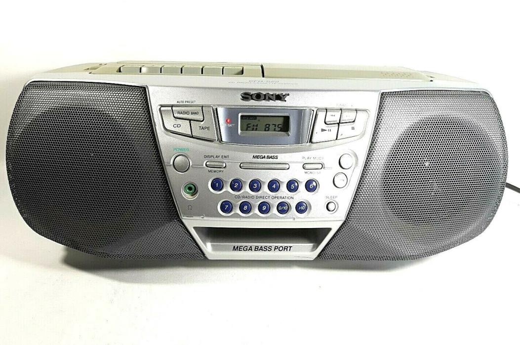 Sony Boom Box CFD-S22 CD Radio Cassette-Corder Mega Bass Port
