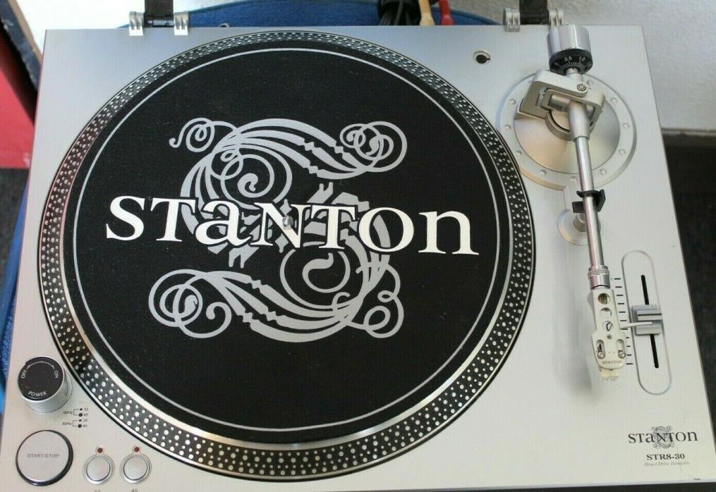 Stanton STR8-30 Drive Turntable With Factory Cartridge And Original Box