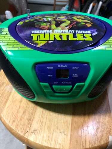 Teenage Mutant Ninja Turtles Boombox FM/AM Radio w/ CD Player AC Adapter Program