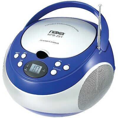 NAXA NPB251BL Portable CD Player with AM-FM Radio (Blue) - Free ship