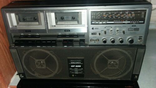 vintage sharp gf 525 double cassette player