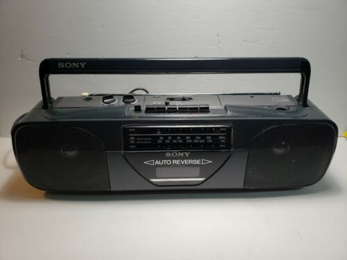 Sony CFS-202 Boombox Vintage Radio Cassette Recorder AM/FM Stereo Tape Player