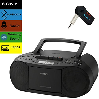 Sony Bluetooth Boombox Bundle – [2] Piece Set Includes Classic Stereo Boombox &