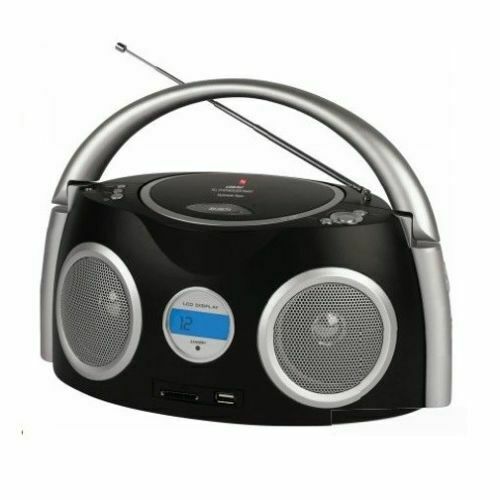 NUTEK Multi Media Portable Boombox with CD Player SD/USB Port FM Radio AUX ..
