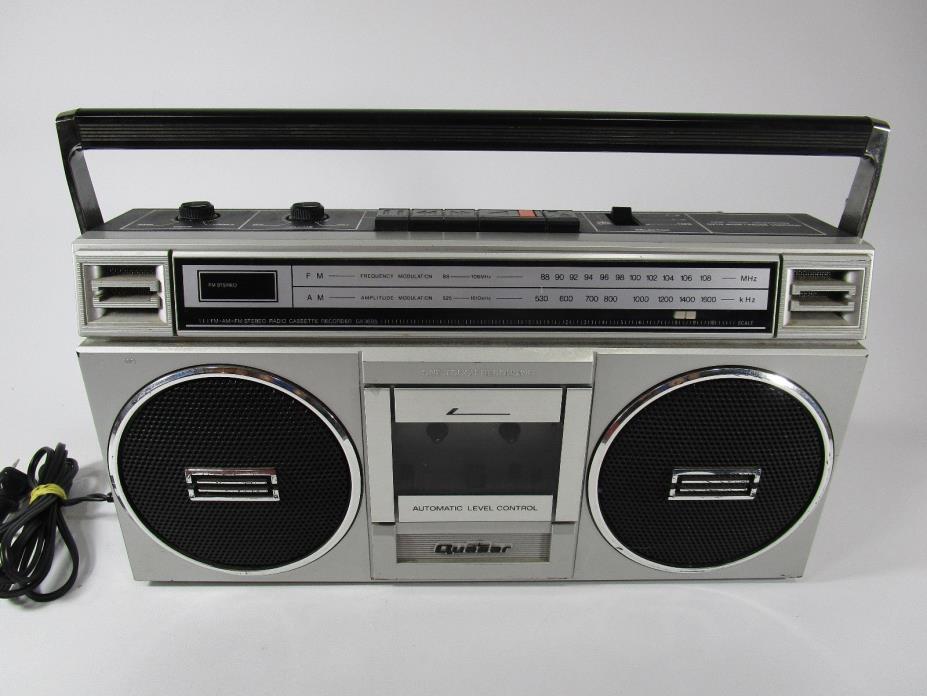 Vintage Quasar GX3605YQ Stereo Radio Cassette Recorder Ghettoblaster Boombox