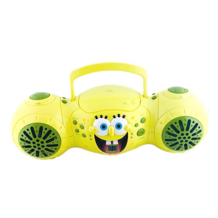 Spongebob Squarepants Novelty AM/FM Radio CD Player BoomBox Bass Boost 2005