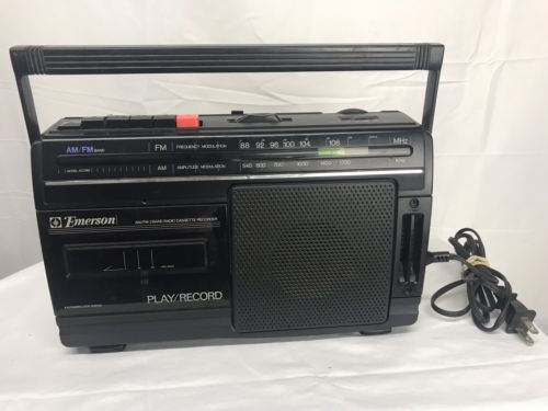 Vintage Emerson AM/FM Radio Cassette Recorder AC2380