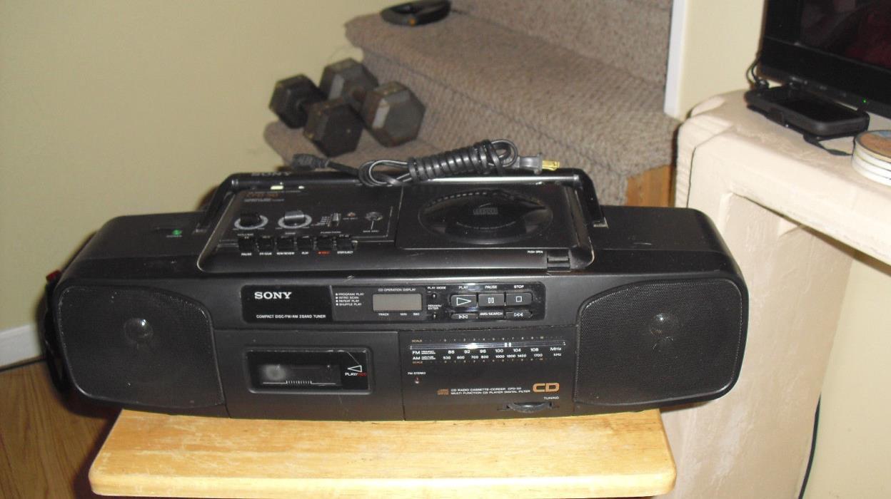Sony CFD-50 Stereo Radio CD / Cassette, Good Sound!