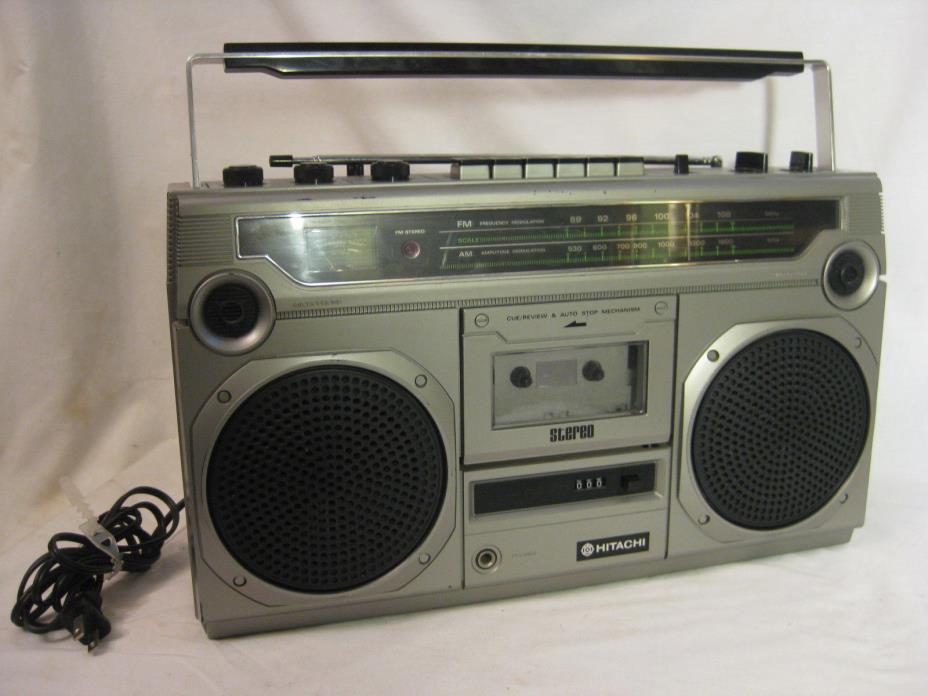 vintage HITACHI TRK-8000H FM AM Stereo Cassette Recorder boombox radio *tape not
