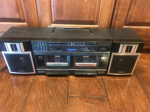 Sony CFS-W360 TranSound Double Cassette Stereo Boombox Radio