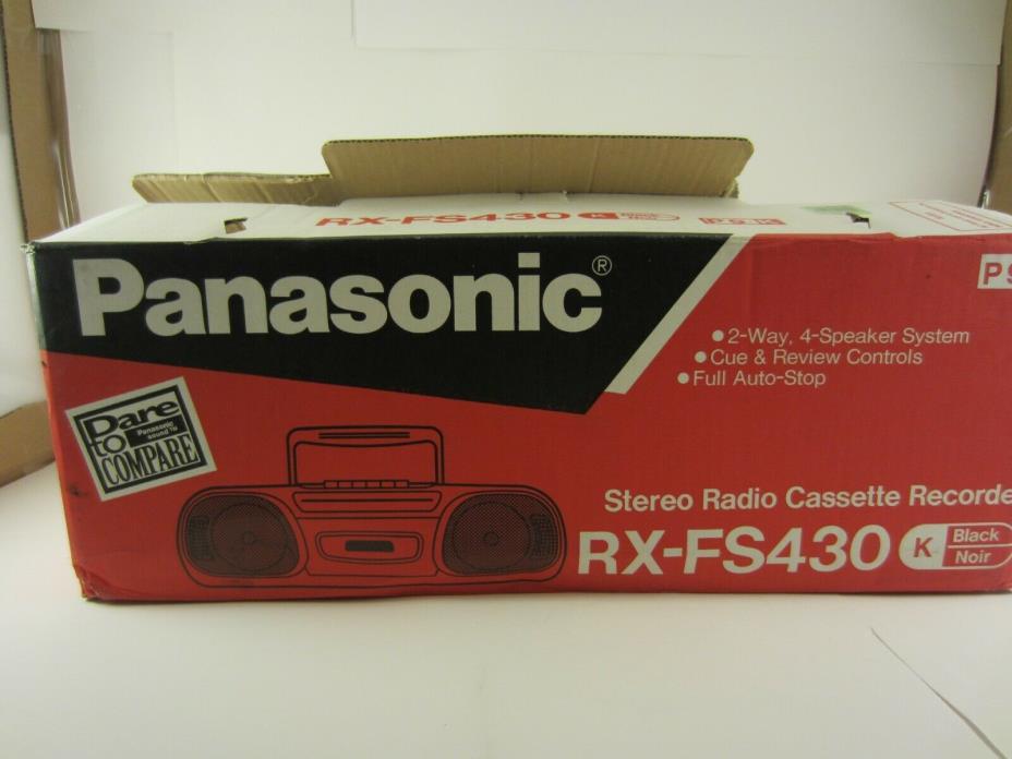 Panasonic RX-FS430 K Radio/Cassette Boombox Black NEW? HTF RARE CLEAN See Photos
