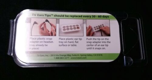 Original TV·Ears 10 Replacement Snap Tips Comply Foam