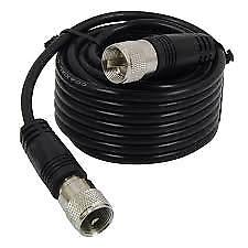 12' 'UHF  CB COAX PL259 TO PL259 CABLE(BLACK)--RG 8X