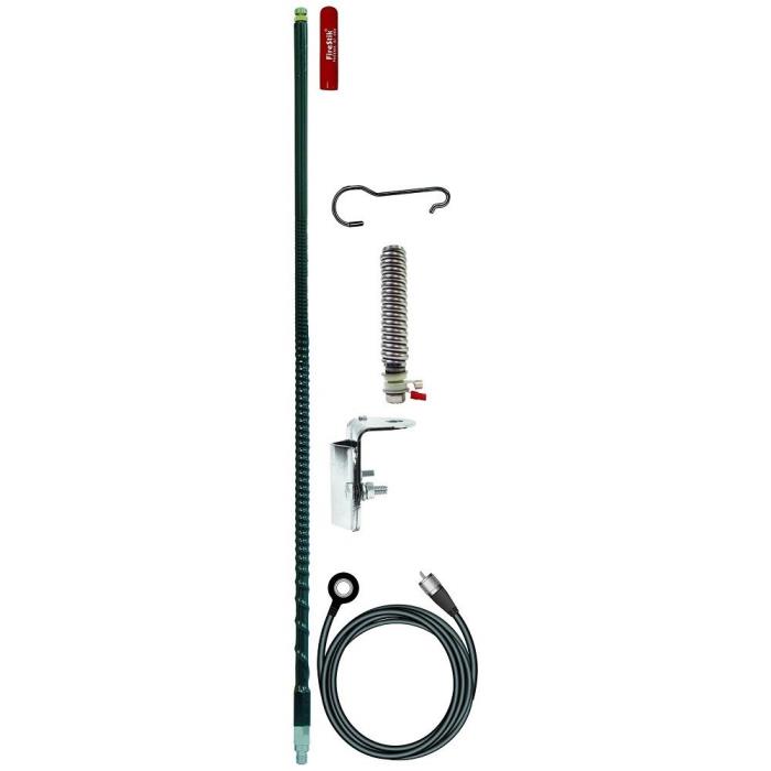 FIRESTIK FG2648 NO-GROUND PLANE CB ANTENNA KIT WITH A 3-WAY MIRROR MOUNT - BLACK