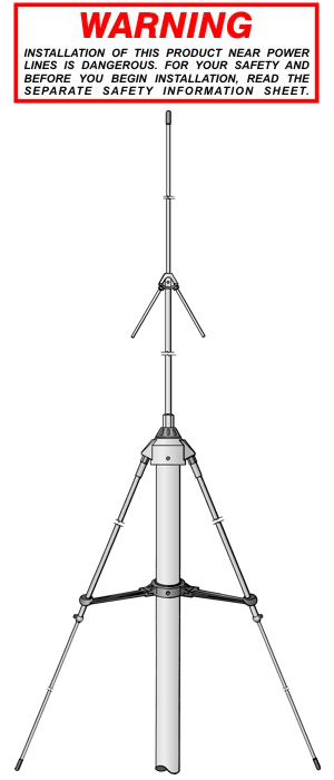 Sirio M-400 CB high performance Base Antenna high gain,1000 Kw Avg/3Kw P.e.P