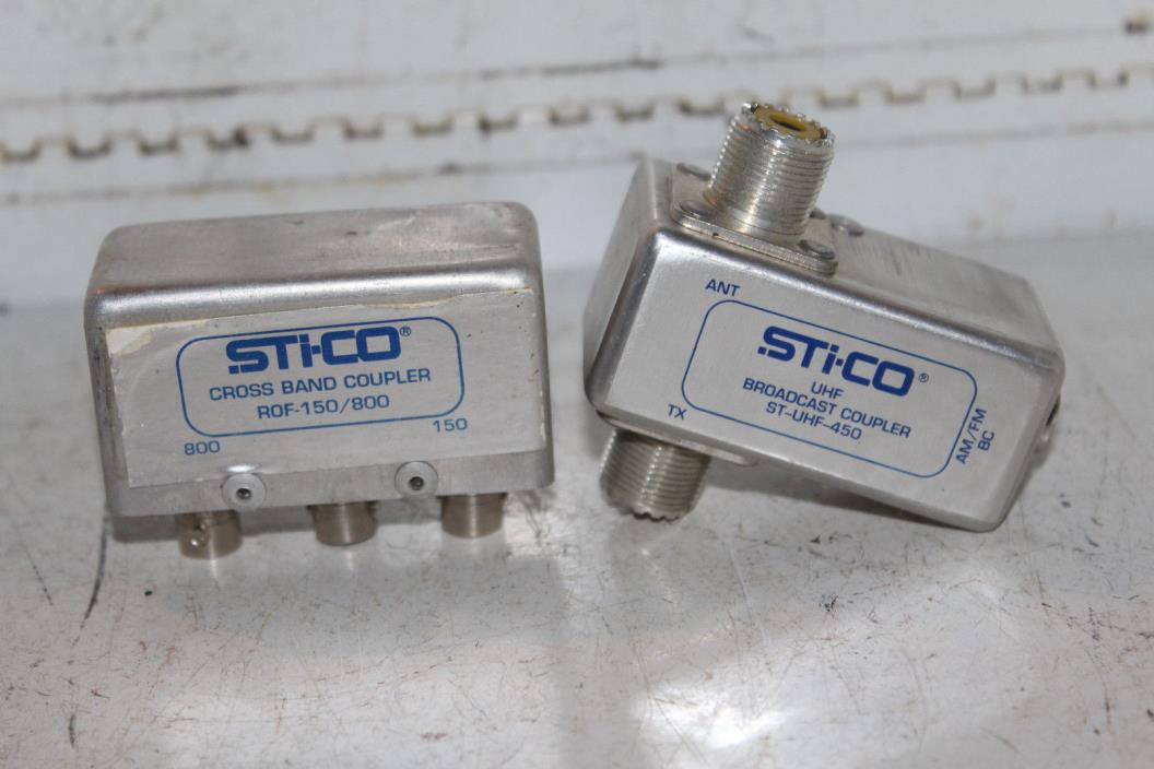 Vintage Lot 2 Sti-Co Coupler Cross Band UHF Broadcast ST-UHF-450 ROF-150/800