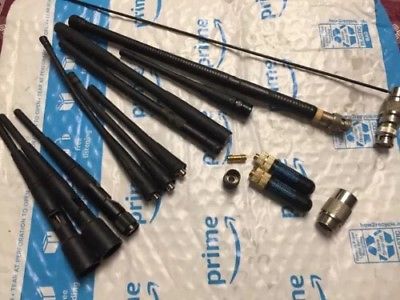 Lot of Used Antennas for Scanners(7), UHF Radios(3), WIFI Routers(3)+Extra Parts