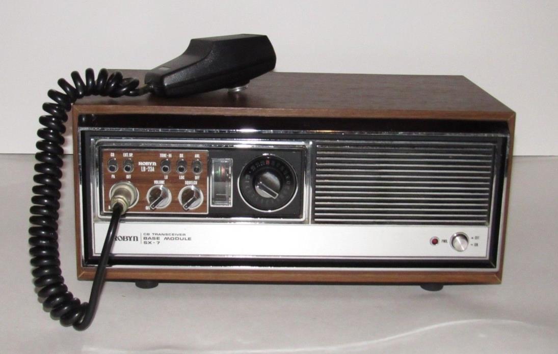 ROBYN CB RADIO LB-23A w/ SX-7 TRANSCEIVER BASE MODULE & MIC 23 CHANNEL VINTAGE