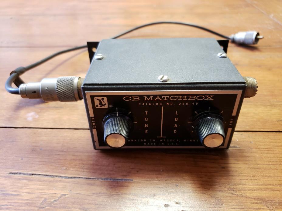 Vintage Johnson Viking USA 250-49 CB Matchbox 1960s Short Wave W Cable Radio ham