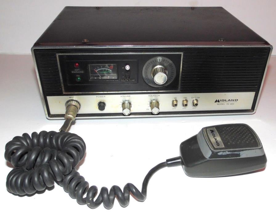 Vintage Midland International Model 76-863 40 Channel CB Radio Base Station