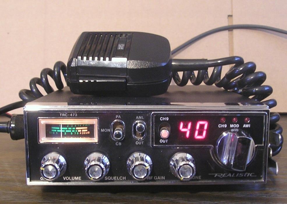 Realistic TRC-473 AM 40 channel CB Radio, Working + Nice!!
