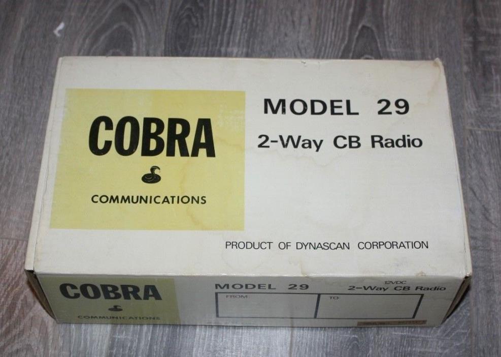 COBRA CB RADIO MODEL 29 ( Never Used in bOX) Older