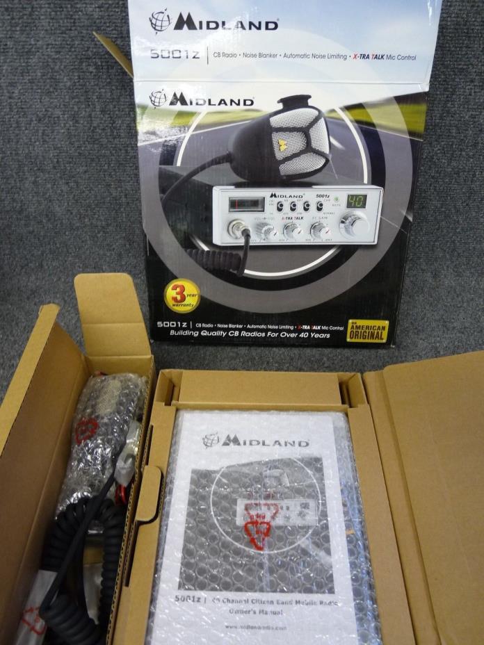 NEW Midland 5001Z 40-Channel Mobile CB with Switchable Noise Filter, new in box