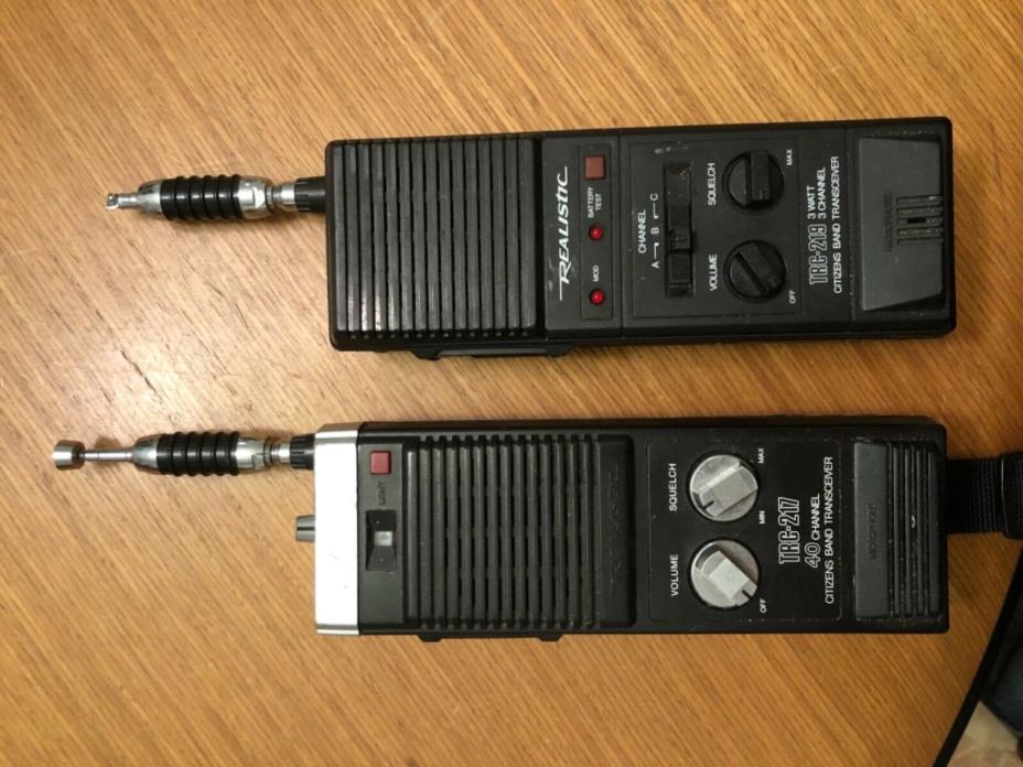 Realistic TRC-217 TRC-219 40-Channel Citizens Band CB Radio Walkie Talkie