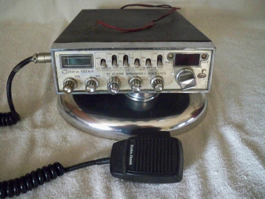 COBRA 132XLR CB RADIO WITH RADIO SHACK MIC.
