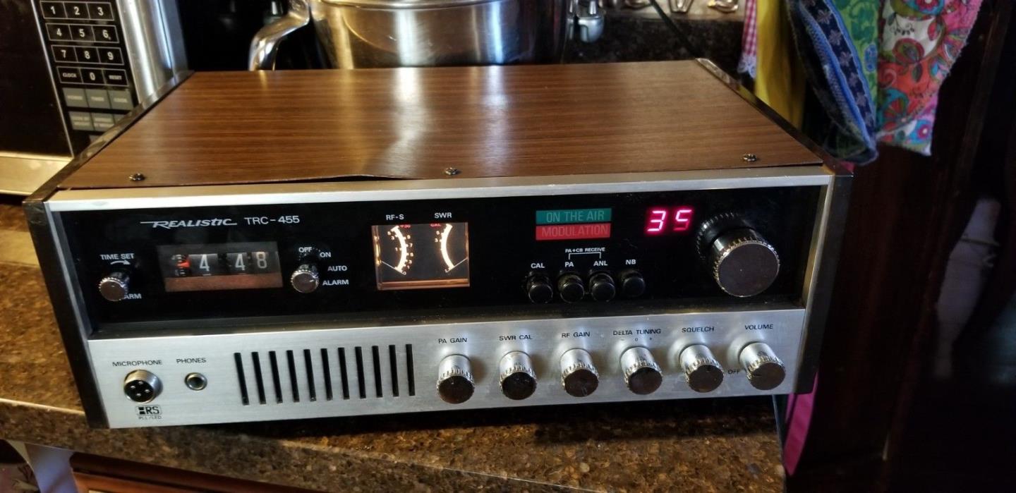 REALISTIC TRC455 CB Radio 40 Channel Base Station Transceiver - REPAIR or PARTS