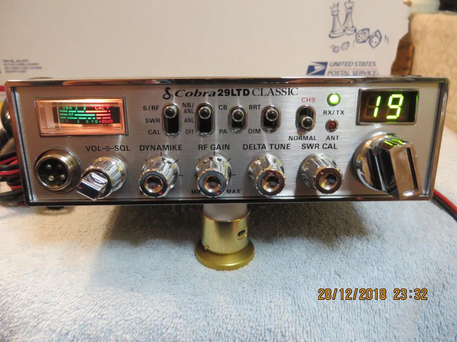 COBRA 29 LTD CLASSIC CB RADIO MIC POWER CORD WITH COBRA EXTERNAL SPEAKER NICE