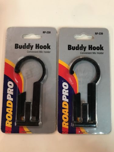 ROADPRO RP-230 CB Microphone Hanger Black.  2 Pack