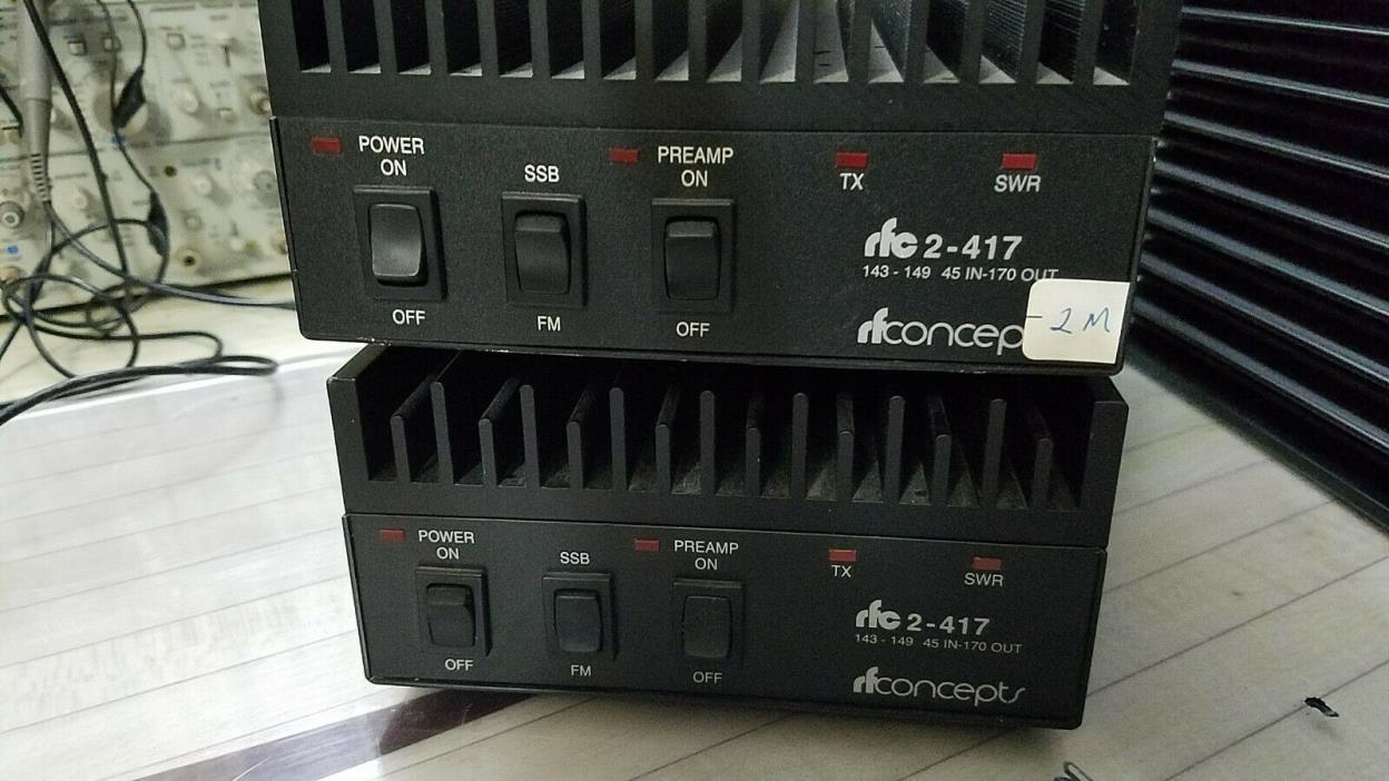 RF Concepts RFC 2-417 143-149 MHz Ham Amplifier 45 W In 170 W Out