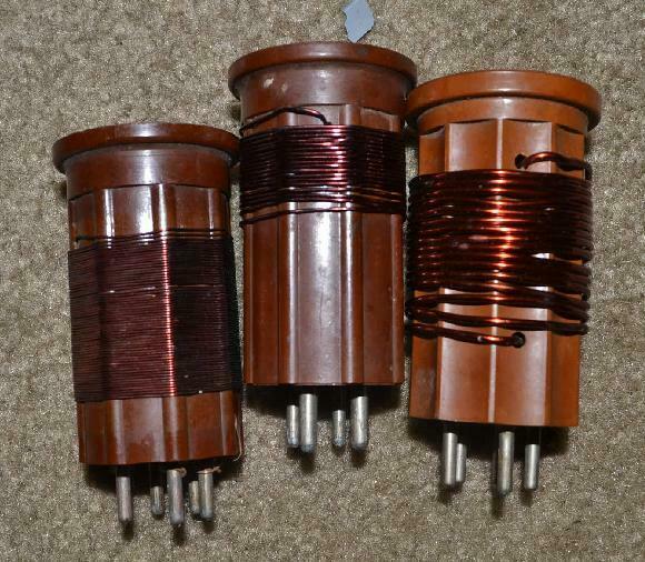 Vintage  Hammarlund Bud Radio Ham Receiver Coils 4  and  5 Pin Plug Rare