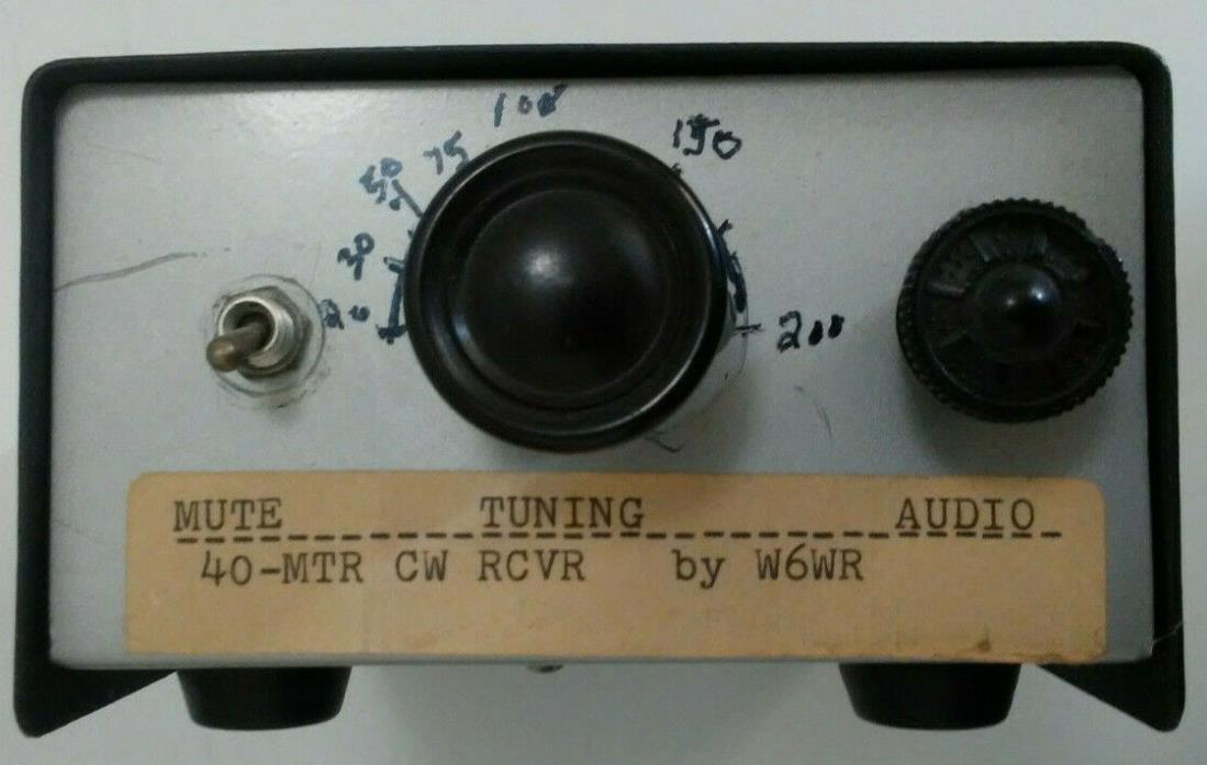 40 meter CW receiver W6WR