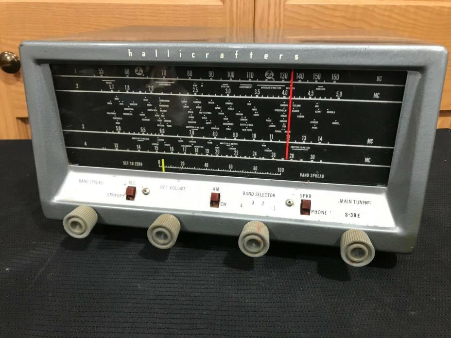 Hallicrafters S-38E 4-Band Ham Radio Shortwave Read Description
