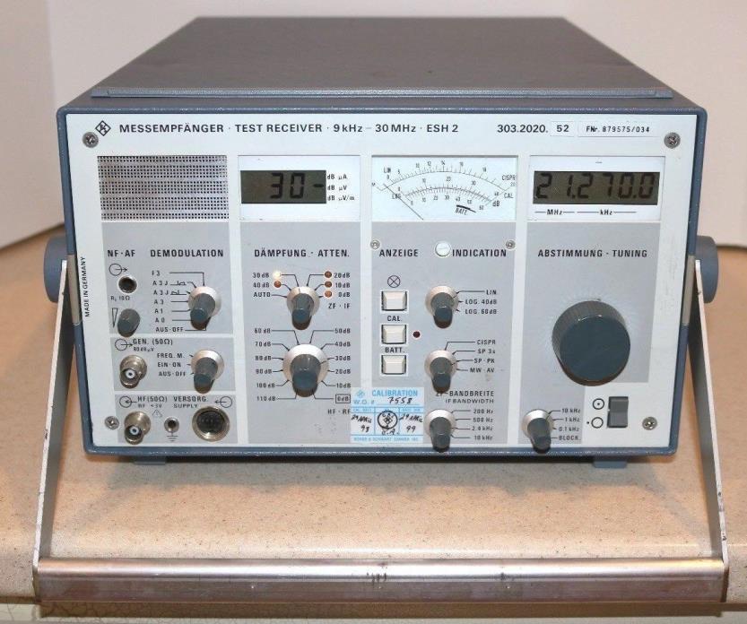Rohde & Schwarz - ESH2 Test Receiver  9 kHz-30 MHz,  Shortwave Radio or Lab Use