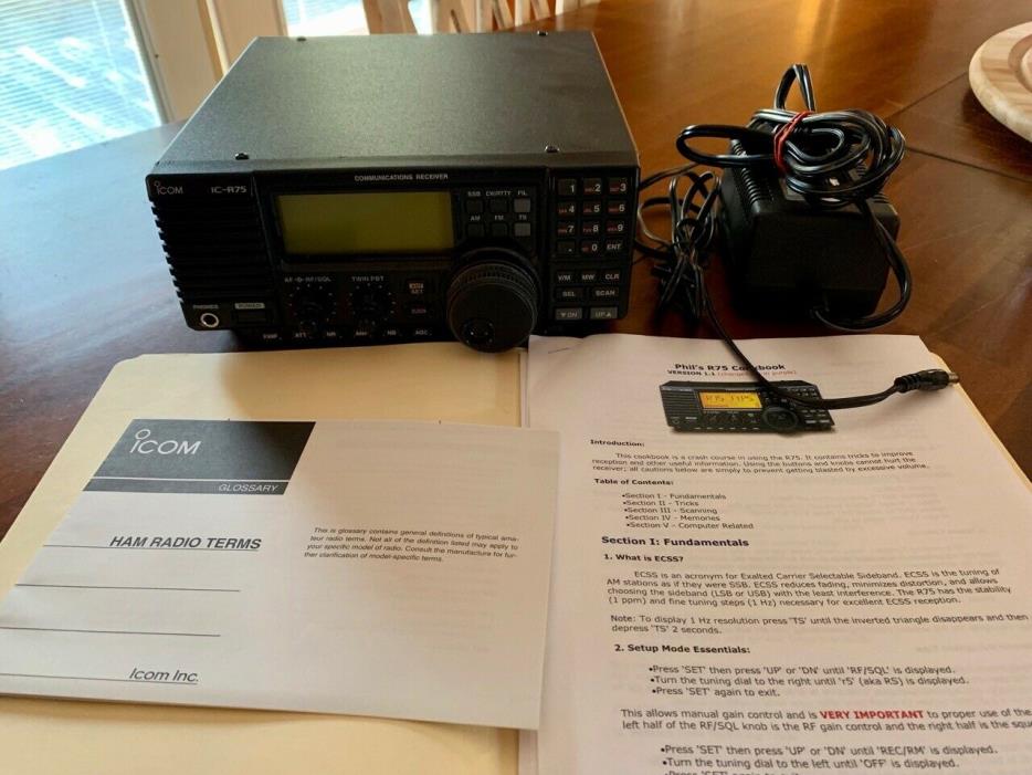 Icom IC-R75 Communications Receiver With UT-106 DSP
