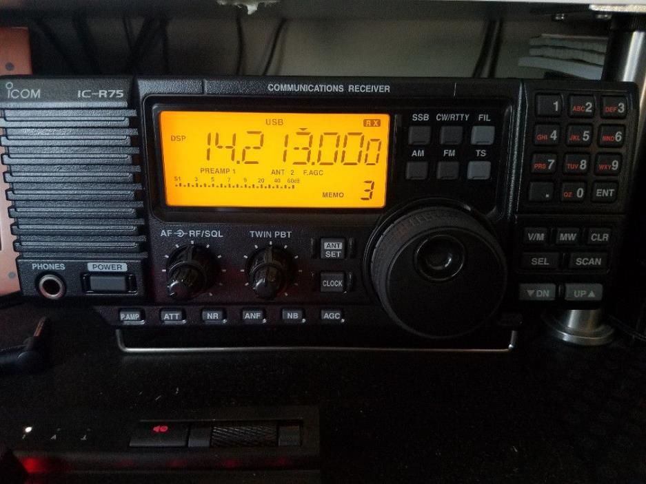 EXCELLENT ICOM R-75 RECEIVER W/NARROW FILTER